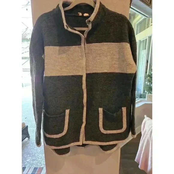 Moth Women's Vintage Wool Cardigan Jacket Gray Size S - Picture 1 of 12